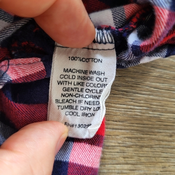 Per Se Button Down Shirt Women Small Red Plaid Long Sleeve Collared Blouse Soft - Picture 6 of 9